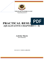 Practical Research 1: (Qualitative Chapters 1 - 3)