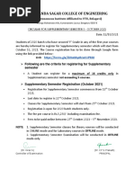 SUPPLEMENTARY SEMESTER CIRCULAR 2021-3 Compressed