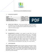 Modelo de Informe Neuropsicologico