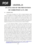 Chapter - Iv An Analysis of The Prevention of Corruption Act, 1988