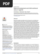 Maternal Employment and Child Nutritional Status in Uganda