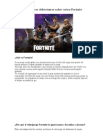 Lo Que Los Padres Deberíamos Saber Sobre Fortnite