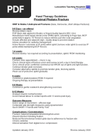 Proximal Phalanx Fracture Guideline 2018