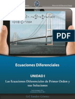 Unidad 2. Las Ecuaciones Diferenciales Primer Orden y Sus Soluciones