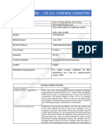 Course Outline: Cri 311 Forensic Chemistry