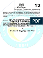 Introductory Message: Applied Economics