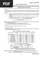 General Dimensional Tolerance For Parts Formed by Press Working From Sheet Metal