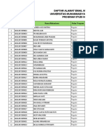 Data Email Mahasiswa NERS 2021