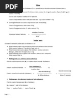 Moles of A Substance (Mass Is Known)