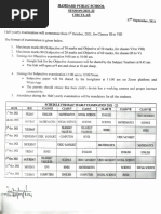 Circular For Half Yearly 2021-22