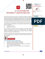 Financial Statements (Without Adjustments) : Module