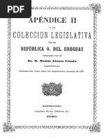 Coleccion Legislativa de La Republica Oriental Del Uruguay o Sea Recopilacion Cronologicatomo 5 Apendice II