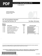 Illinois Licensure Testing System (ILTS) : Score Report