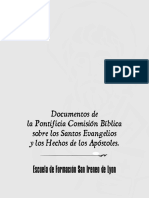 Documentos de La Pontificia Comisión Bíblica Sobre Los Santos Evangelios y Los Hechos de Los Apóstoles