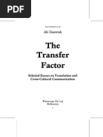 The Transfer Factor Selected Essays On Translation and Cross-Cultural Communication - by Ali Darwish