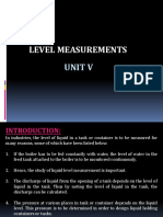 LEVEL MEASUREMENTS-Unit V