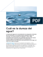 Cual Es La Dureza Del Agua