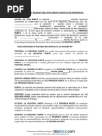 Modelo de Contrato para Una Obra o Servicio Determinado