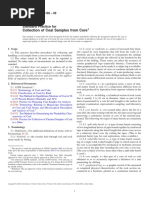 Collection of Coal Samples From Core: Standard Practice For