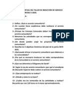 Cuestionario Virtual Del Taller de Inducción de Servicio Comunitario 2-20020