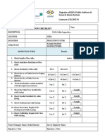 Cable Inspection Check List