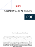 Unit-Ii: Fundamental of Ac Circuits