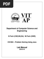 Department of Computer Science and Engineering: Lab Manual