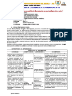 PLANIFICACIÓN DE EXPERIENCIA DE APRENDIZAJE #5 - 3° y 4° CyT