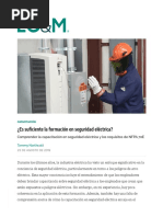 ¿Es Suficiente La Formación en Seguridad Eléctrica - EC&M