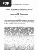 Elastic Properties of Reinforced Solids - Some Theoretical Principles