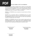 CONTRATO DE COMPRA VENTA DE TERRENO (Cajamarca)