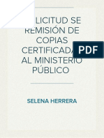 Solicitud de Remisión de Copias Al Ministerio Público