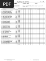 Planilla de Notas