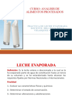 Practica de Leche Evaporada