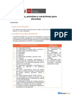 Licencias, Permisos y Vacaciones para Docentes 2021 - EducarPerú