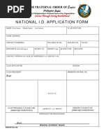 National I.D. Application Form: Eagles