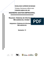 Resumen - Sistemas de Información de Mercadotecnia - Unidad 1