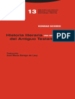 Historia Literaria Del Antiguo Testamento by Schmid, Konrad