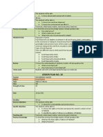 General Objectives Duration Specific Objectives: Lesson Plan No. 10