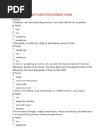 NCM 107: Growth and Development Exam: (1 Point)