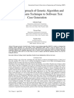 A Hybrid Approach of Genetic Algorithm and Particle Swarm Technique To Software Test Case Generation