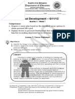 FV PerDEvSHS Q2W7 Lesson7 Career-Pathways