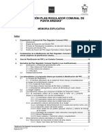 "Modificación Plan Regulador Comunal Memoria Explicativa