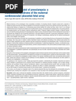 An Integrated Model of Preeclampsia: A Multifaceted Syndrome of The Maternal Cardiovascular-Placental-Fetal Array