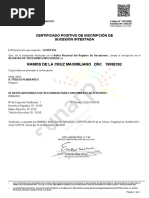 Certificado Positivo de Inscripcion de Sucesion Intesada