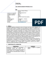 Silabo Curso Derecho Procesal Civil Ii