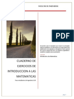 Cuaderno de Ejercicios - Introducción A Las Matematicas