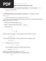 Algebra 2 Fall Semester Exam Review 2020: Graph Has Moved To The Left 3