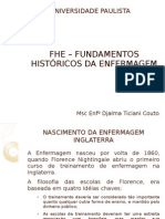 FHE FUNDAMENTOS HISTÓRICOS DA ENFERMAGEM Aulas 1 E2