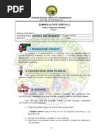 Schools Division Office of Camarines Sur Learning Activity Sheet No. 2